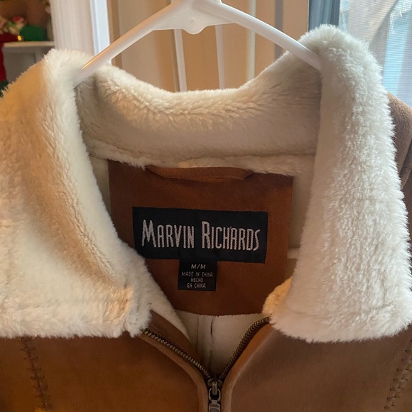 Marvin Richards Tan Teddy Jacket with Cream Accents - Picture 3 of 4